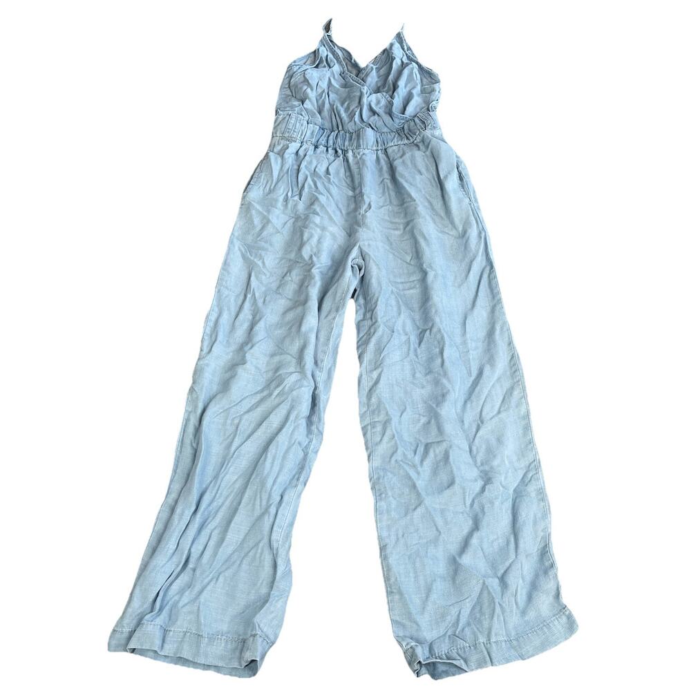 Thread & Supply Ladies Romper Chambray Stretchy Comfortable Size Xsmall